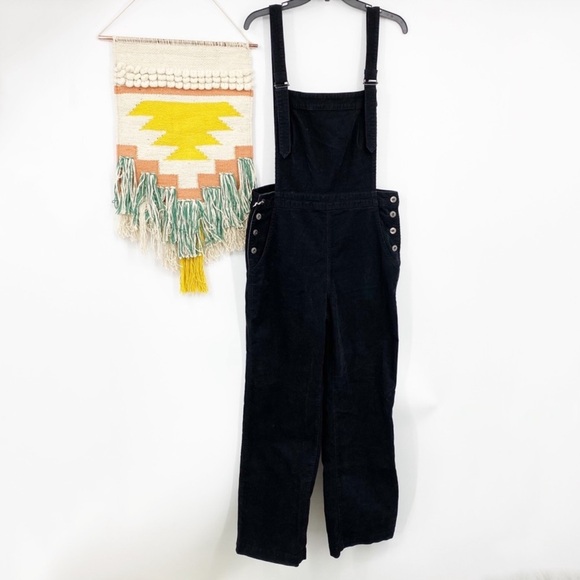 Adriano Goldschmied AG Gwendolyn Utility Overalls Corduroy Women’s Black Size XL - Picture 5 of 10